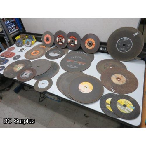 Q-524: Cutting Discs & Grinding Wheels – Various – 1 Lot