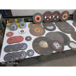 Q-524: Cutting Discs & Grinding Wheels – Various – 1 Lot