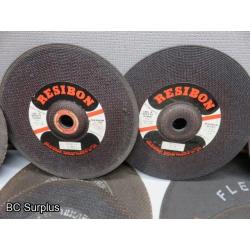 Q-524: Cutting Discs & Grinding Wheels – Various – 1 Lot