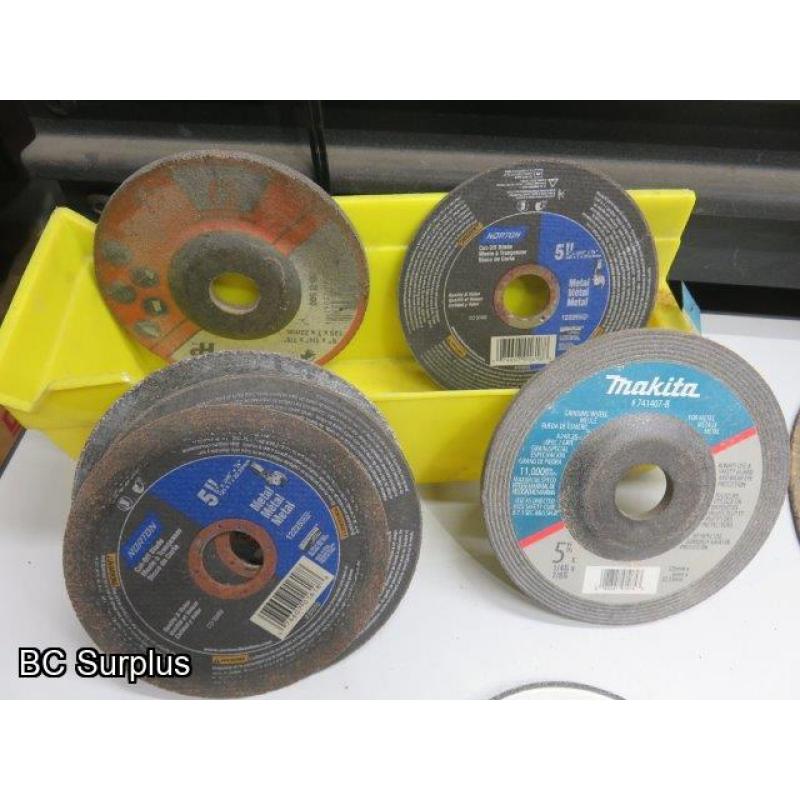 Q-524: Cutting Discs & Grinding Wheels – Various – 1 Lot