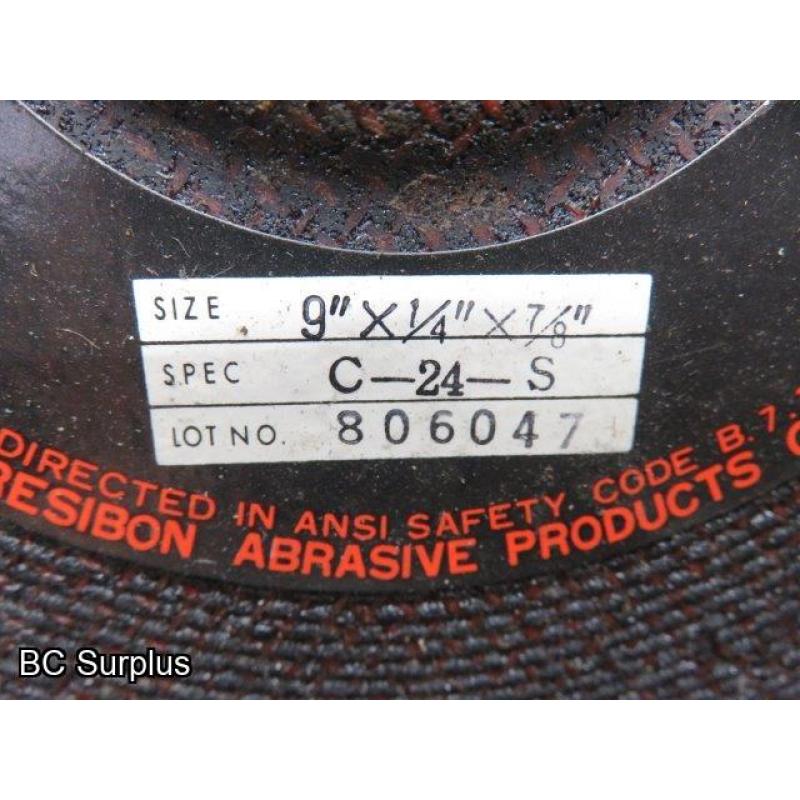 Q-524: Cutting Discs & Grinding Wheels – Various – 1 Lot