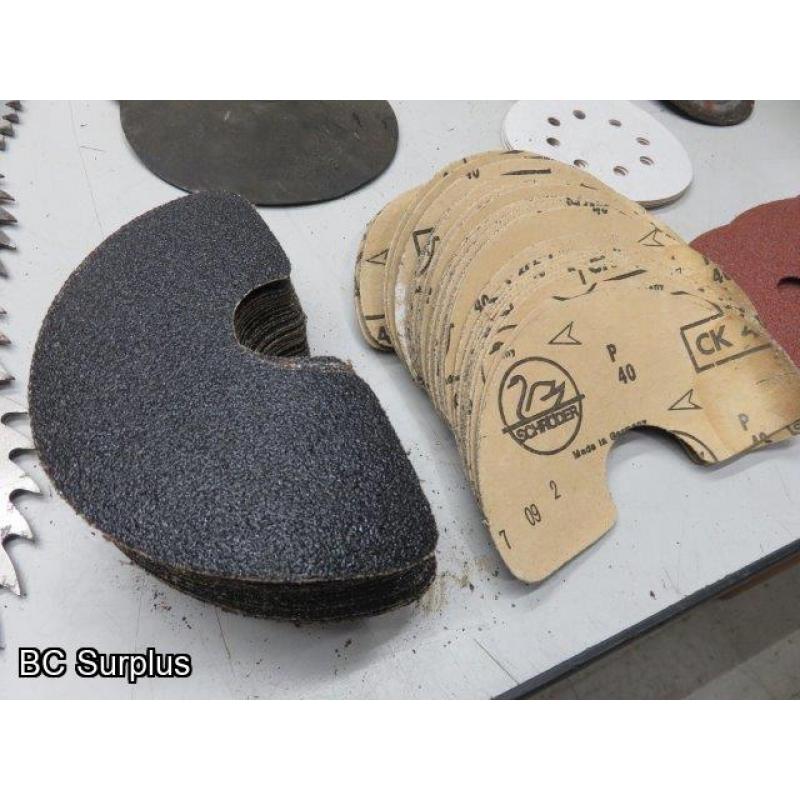 Q-525: Saw Blades & Sand Paper – 1 Lot