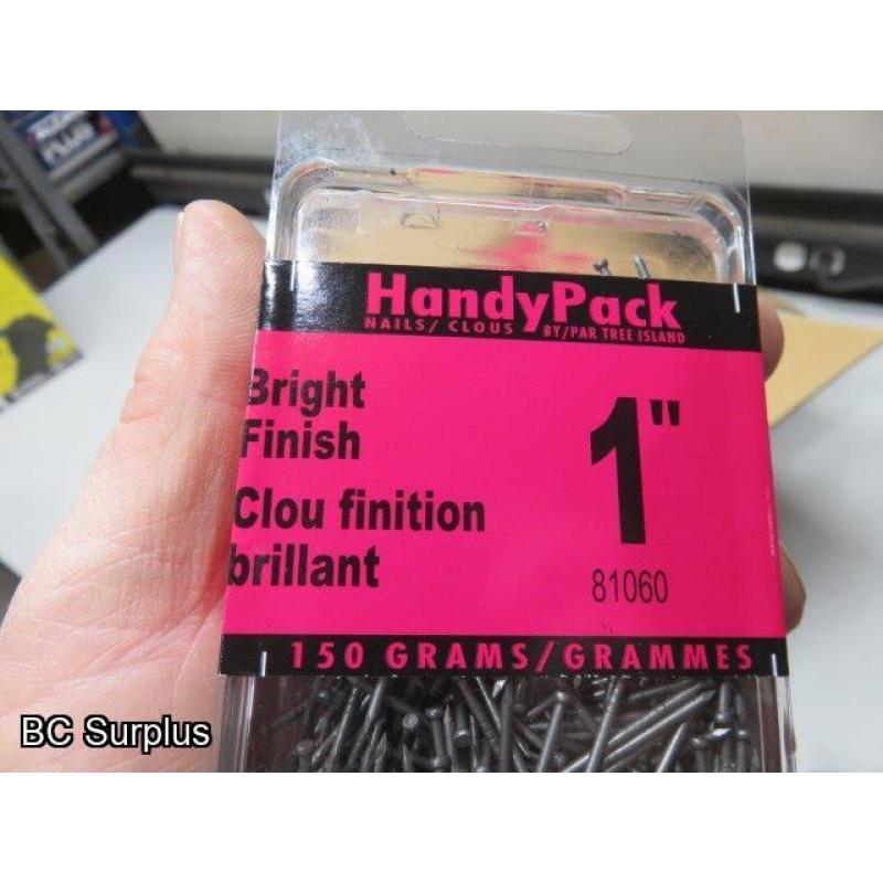 Q-526: Tree Island Bright Finishing Nails – Retail Packs – 1 Case