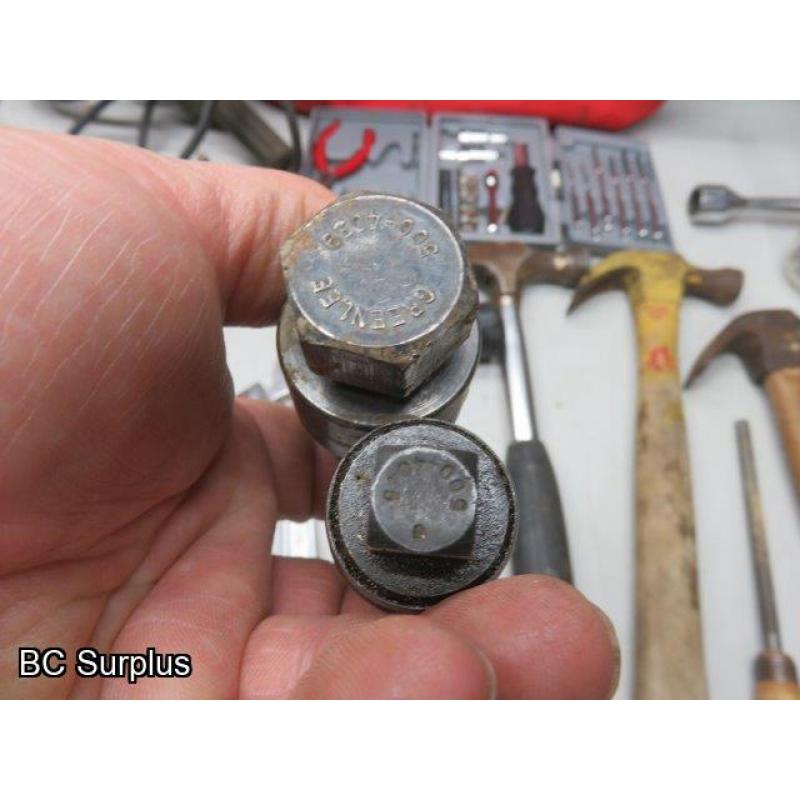 Q-530: Hand Tools; Sockets; Trouble Light – 1 Lot