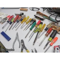 Q-530: Hand Tools; Sockets; Trouble Light – 1 Lot