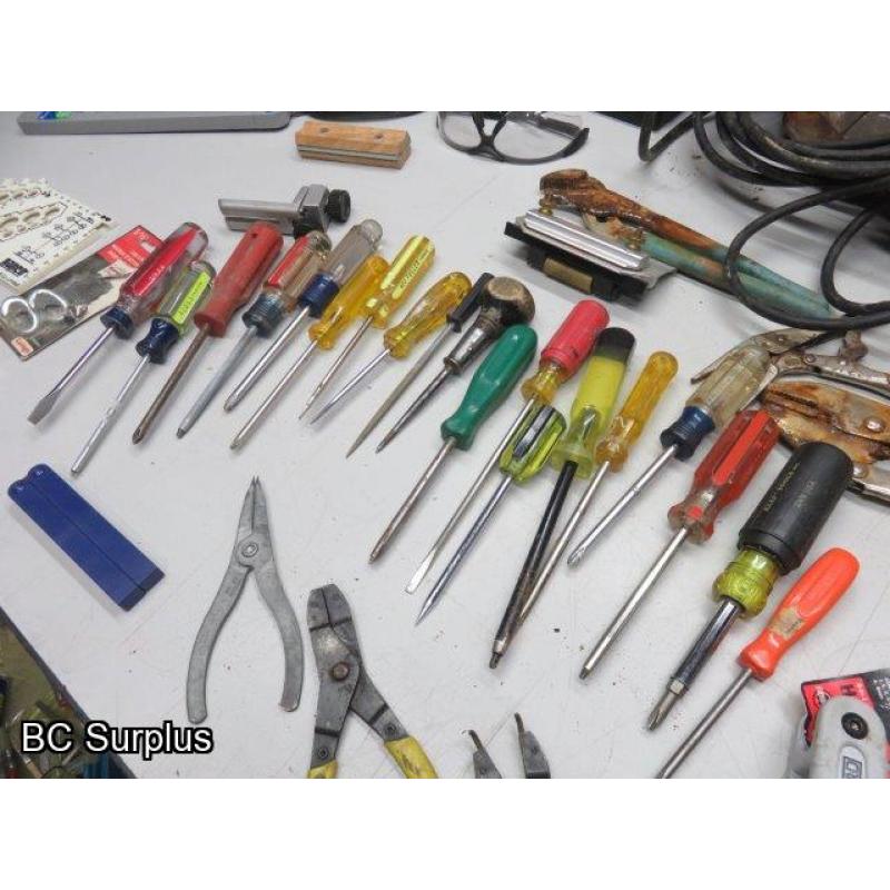 Q-530: Hand Tools; Sockets; Trouble Light – 1 Lot