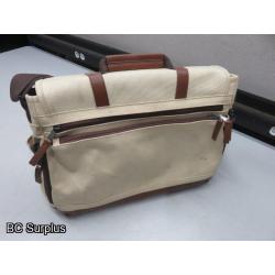 Q-533: Renwick Leather & Canvas Travel Bag