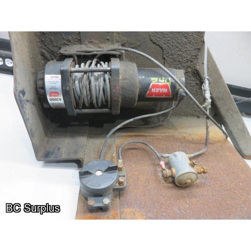 Q-536: Warn A2000 Electric Winch in Steel Bracket