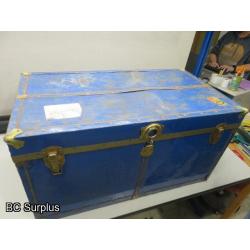 Q-537: Tin-Wrapped Steamer Trunk