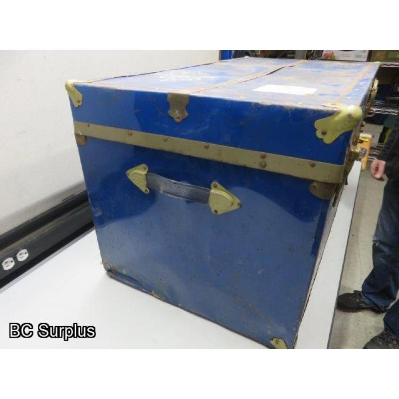 Q-537: Tin-Wrapped Steamer Trunk