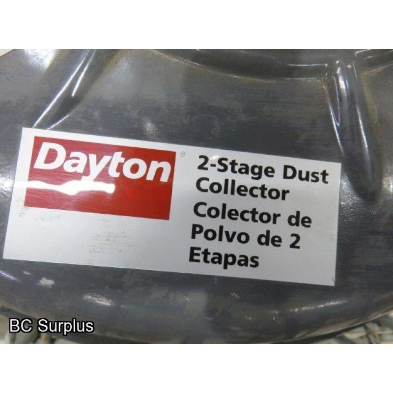 Q-538: Dayton 3AA21B Drum-Style Dust Collector–Cage NOT Included