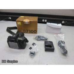 Q-559: Nikon D7000 Digital Camera with Charger