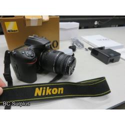 Q-561: Nikon D7100 Digital Camera; 24.2 Mega Pixel with Charger