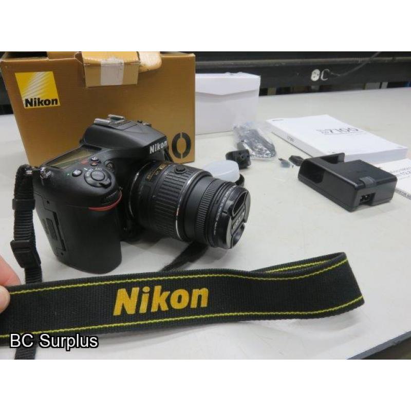 Q-561: Nikon D7100 Digital Camera; 24.2 Mega Pixel with Charger