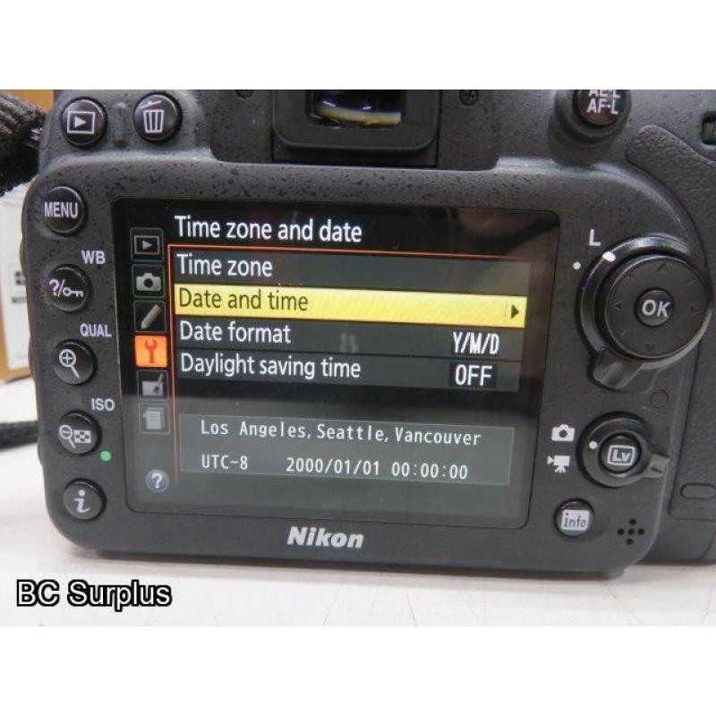 Q-562: Nikon D7100 Digital Camera; NO Charger – NO Battery