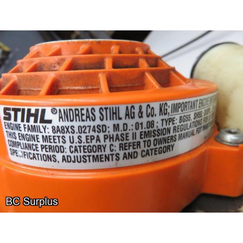 Q-552: Stihl BG55 Handheld Gas Powered Blower