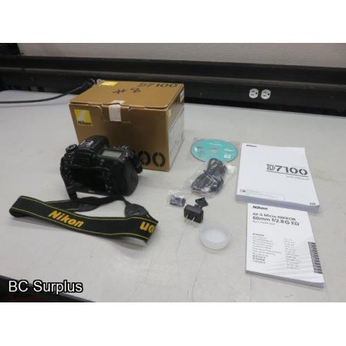 Q-565: Nikon D7100 Digital Camera Body with Battery but NO Charger