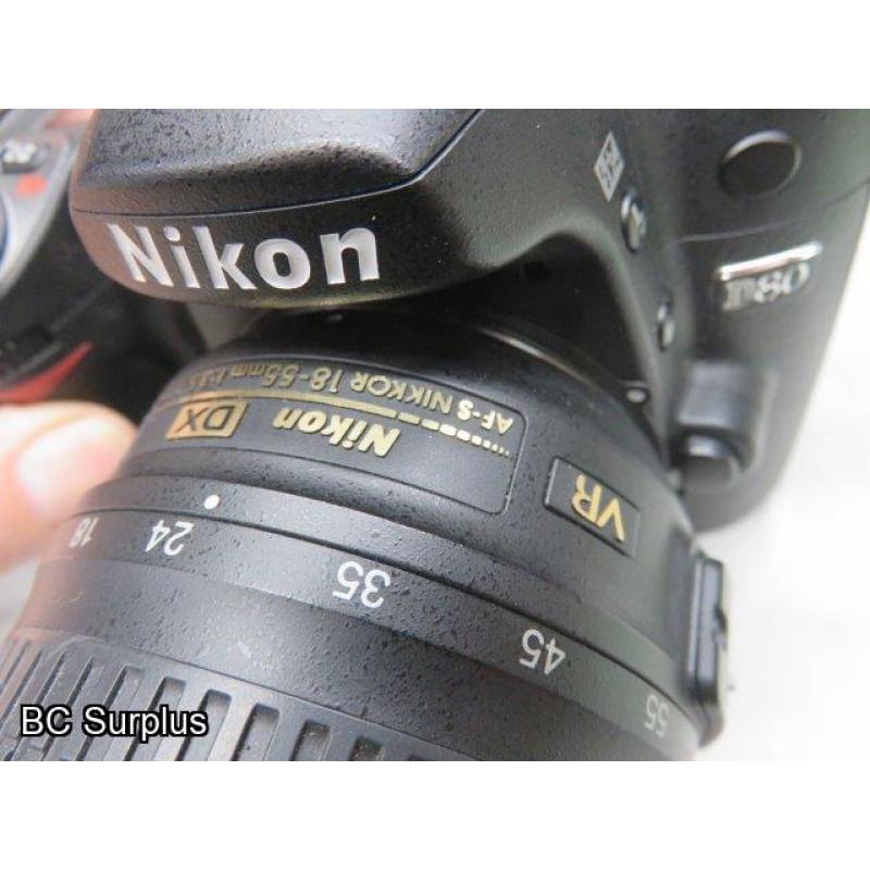 Q-566: Nikon D80 Digital Camera with Charger and Battery