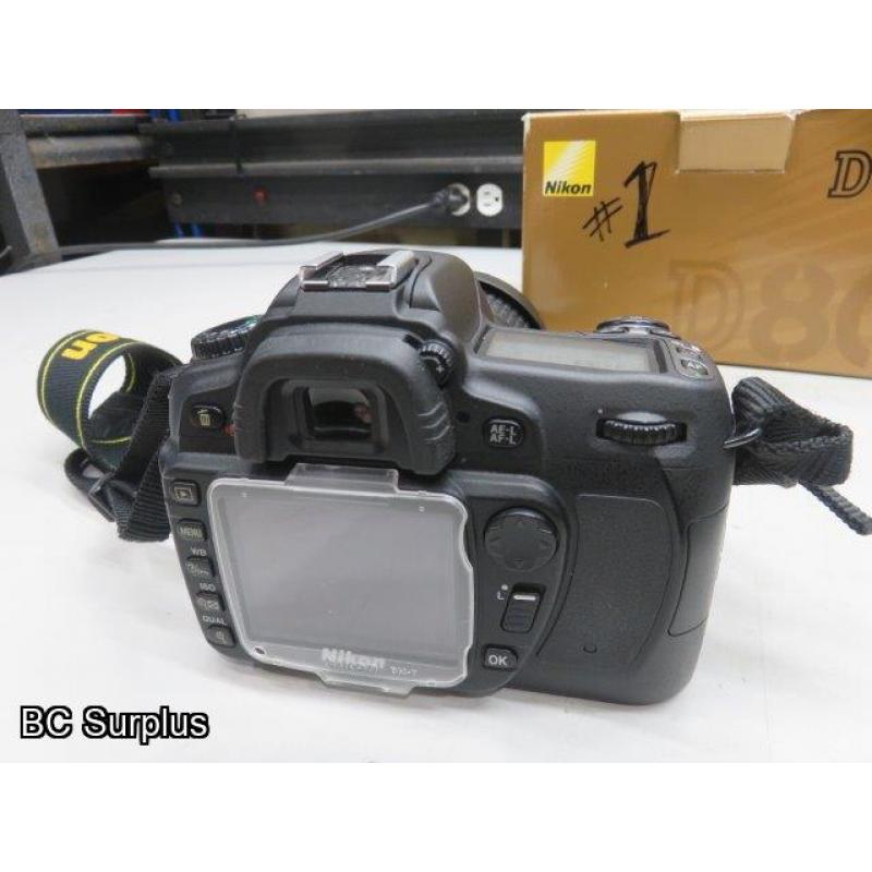 Q-566: Nikon D80 Digital Camera with Charger and Battery