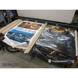 Q-568: Collectible Movie Posters and Promo Banners – 1 Lot