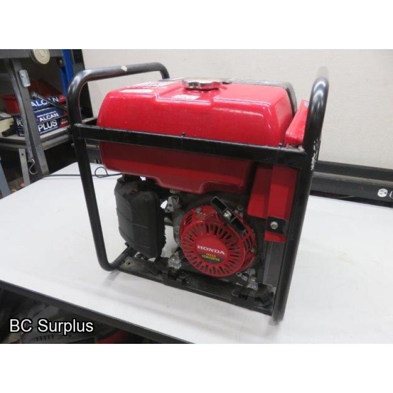 Q-556: Honda EM3000c Portable Gas Generator – 1 hour & 57 minutes