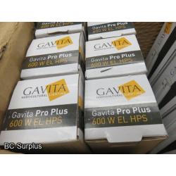 Q-580: Gravtia Pro 600w Replacement Bulbs – Unused – 9 Items