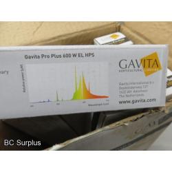 Q-580: Gravtia Pro 600w Replacement Bulbs – Unused – 9 Items