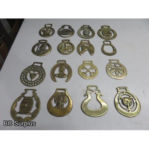 Q-598: Vintage Horse Brass – 12 Items