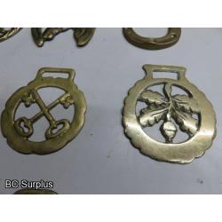 Q-598: Vintage Horse Brass – 12 Items