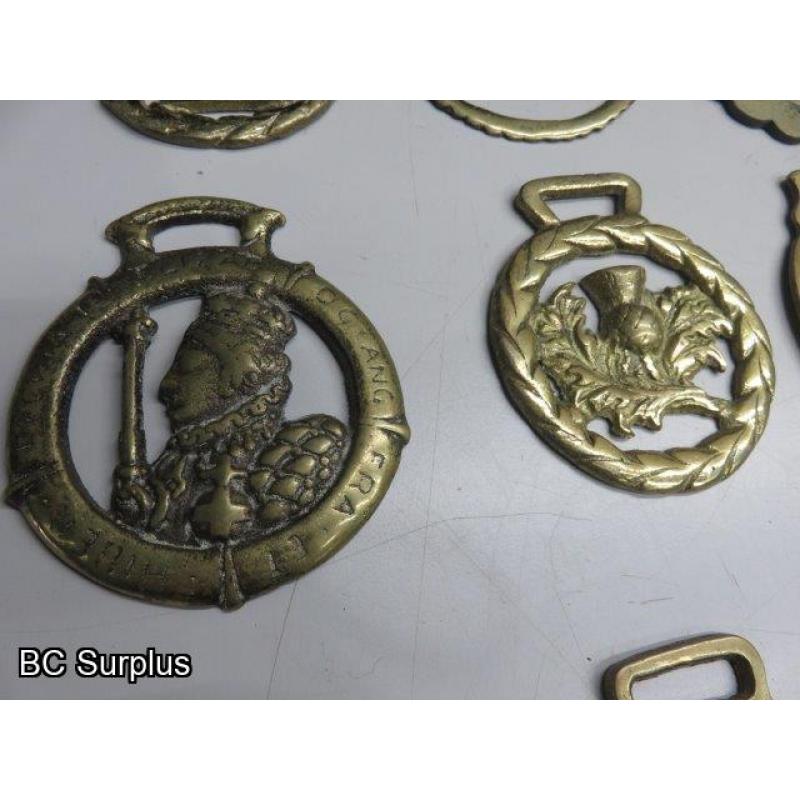 Q-598: Vintage Horse Brass – 12 Items