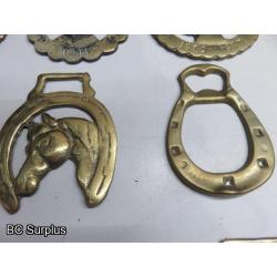 Q-598: Vintage Horse Brass – 12 Items