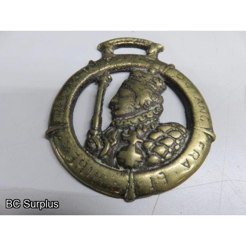 Q-598: Vintage Horse Brass – 12 Items