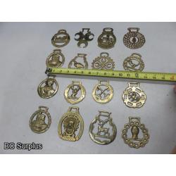 Q-591: Vintage Horse Brass – 16 Items