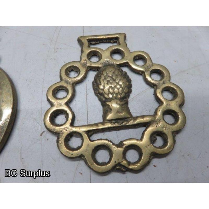 Q-591: Vintage Horse Brass – 16 Items