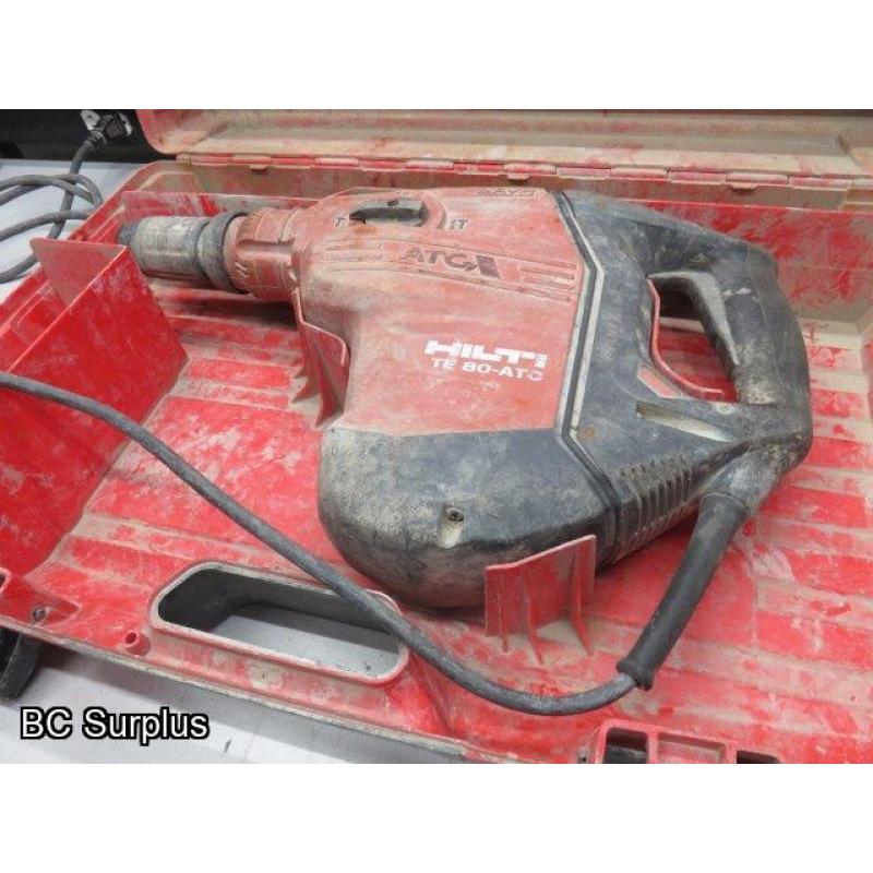 Q-620: Hilti TE80-ATC Electric Hammer Drill with Case