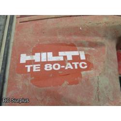 Q-620: Hilti TE80-ATC Electric Hammer Drill with Case