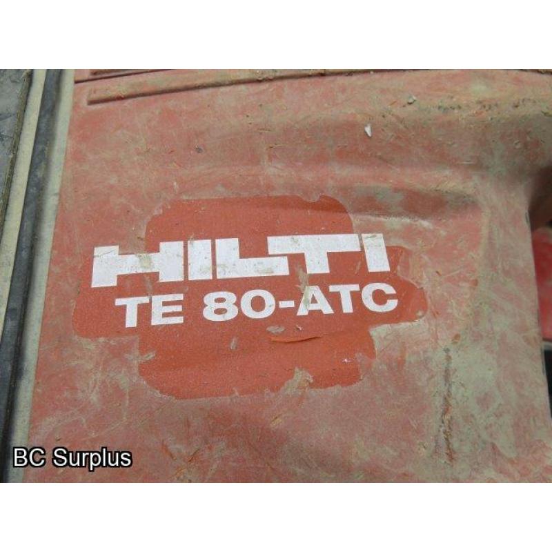 Q-620: Hilti TE80-ATC Electric Hammer Drill with Case