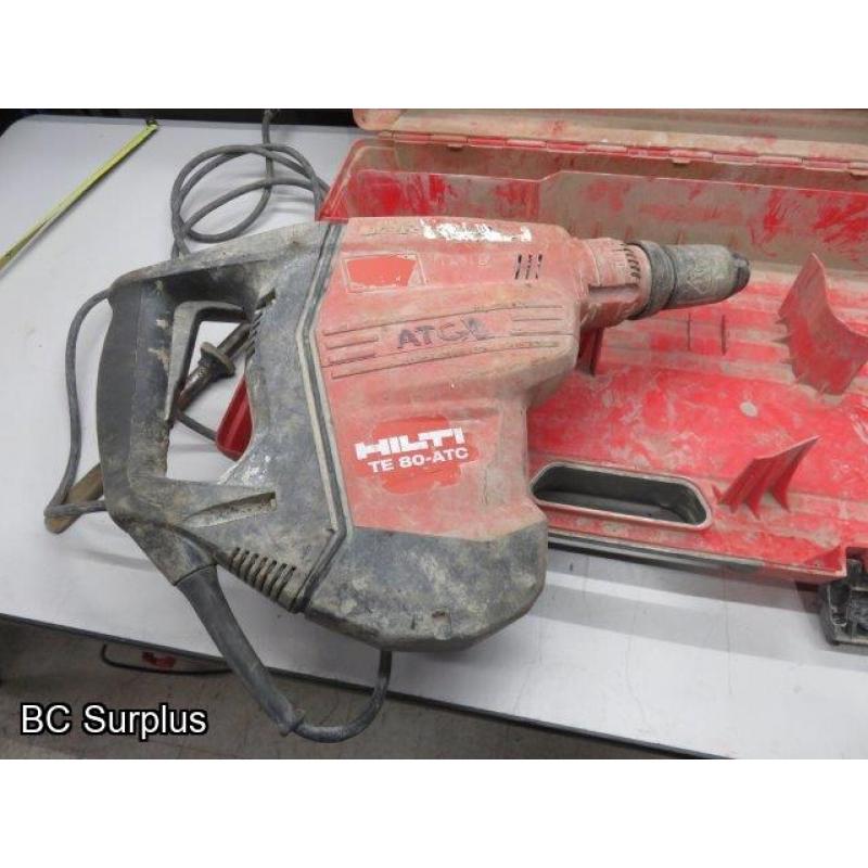 Q-620: Hilti TE80-ATC Electric Hammer Drill with Case