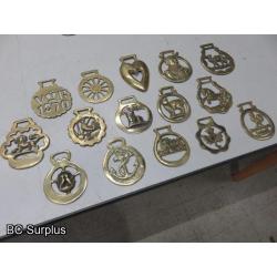 Q-596: Vintage Horse Brass – 15 Items