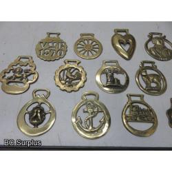 Q-596: Vintage Horse Brass – 15 Items