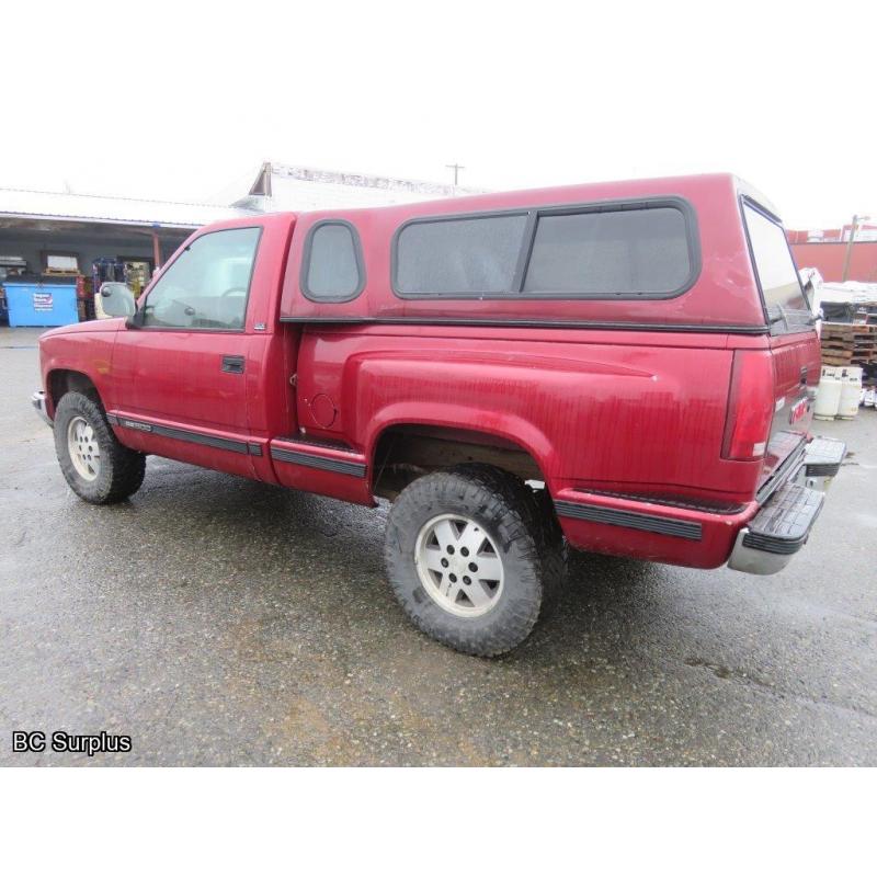 R-1005: 1991 GMC Sierra SLX 1500 4X4 Pick-Up – 458846 kms