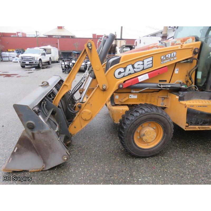 R-1010: 2013 Case 590 Super N 4x4 Backhoe/Loader – 8574 hrs