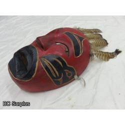 R-7: Carved Indigenous Mask from Squamish BC – Signed