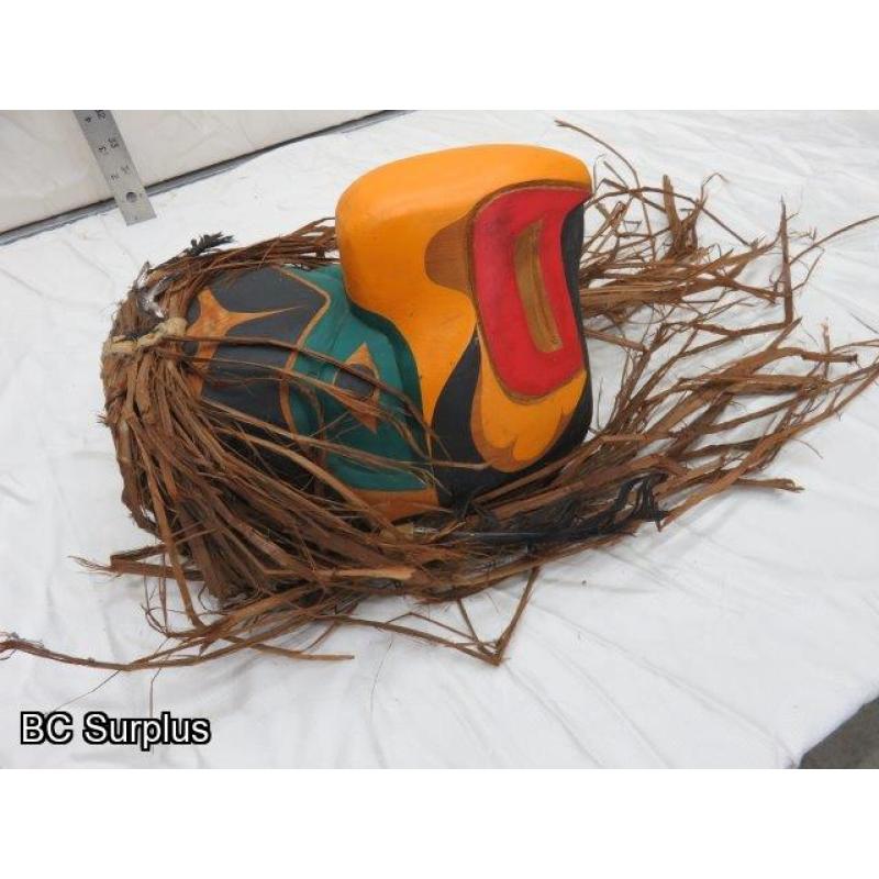 R-8: Carved Indigenous Mask - “Eagle” - Signed