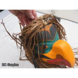 R-8: Carved Indigenous Mask - “Eagle” - Signed