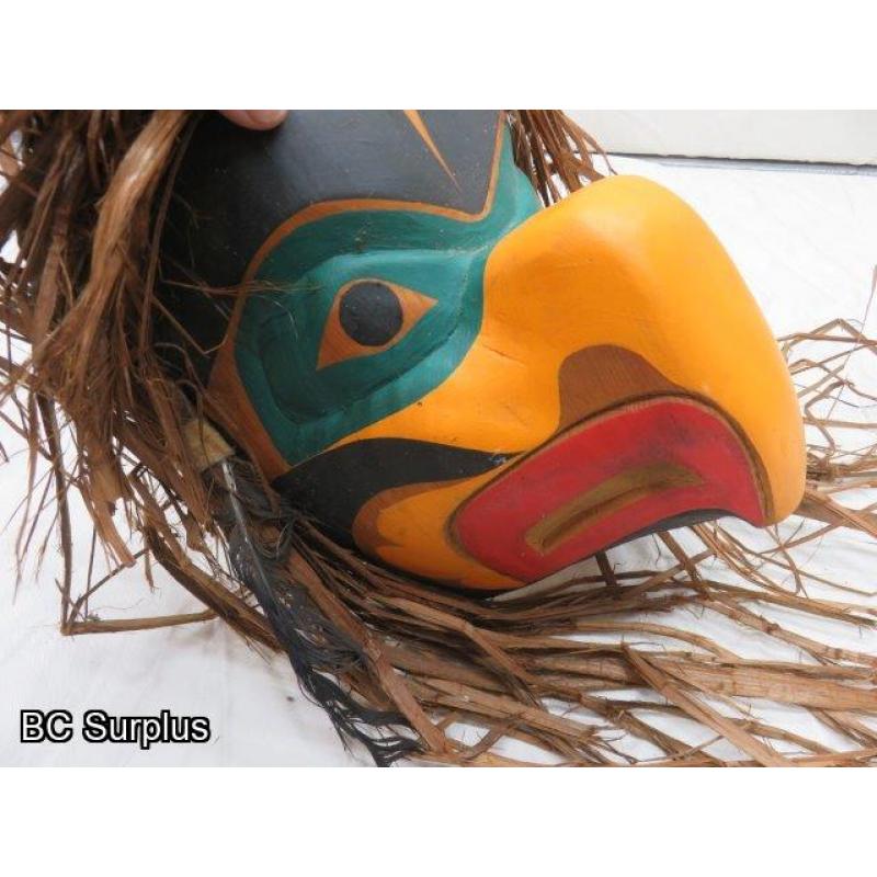 R-8: Carved Indigenous Mask - “Eagle” - Signed