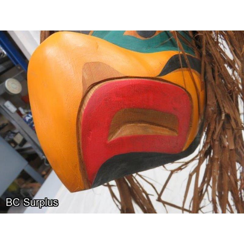 R-8: Carved Indigenous Mask - “Eagle” - Signed