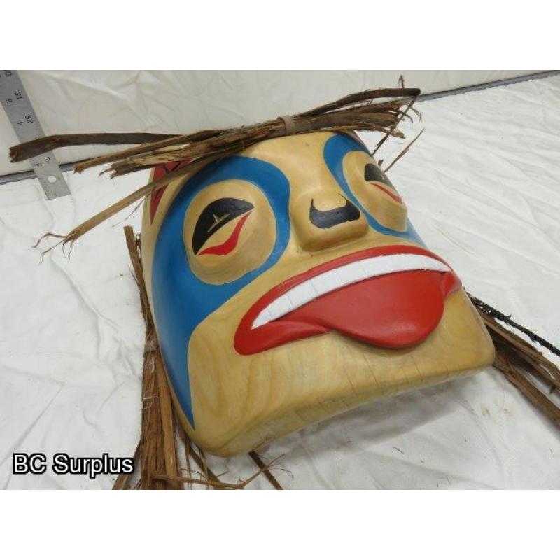 R-9: Carved Indigenous Mask – Unsigned