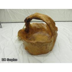 R-11: Shan Mu Exotic Solid Wood Basket