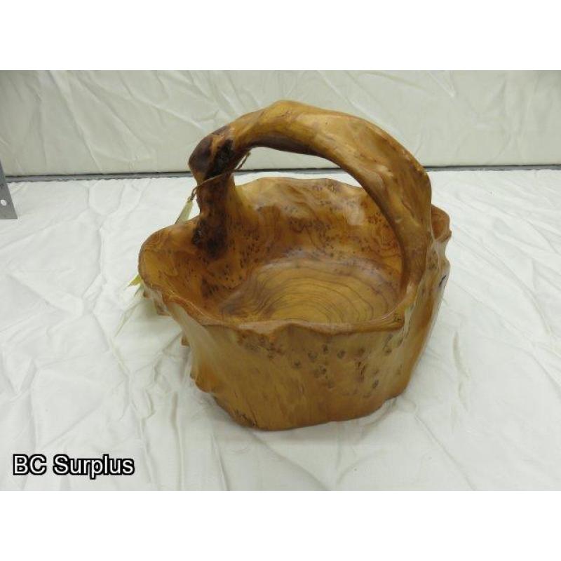 R-11: Shan Mu Exotic Solid Wood Basket